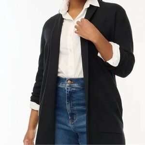 J. Crew Factory Black Open Front Sweater